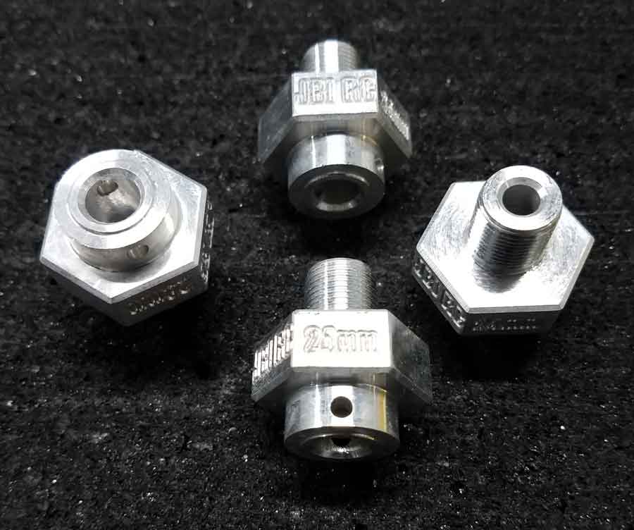 JBIRC 24mm Hex (+10mm) Wheel Hub Adapter NERO (4pc Set)