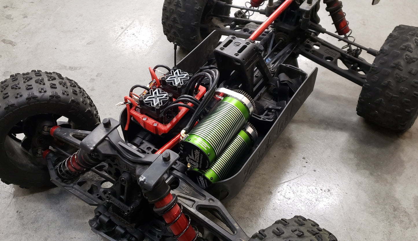 POWER TOWER Dual motor mount for Arrma Kraton/Outcast 8s