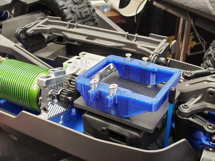 PPS040 3d Printed Receiver Box and ESC Mount for Traxxas Sledge (With RX Box and Custom MMX8s ESC Mount)