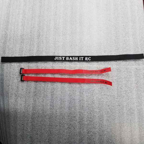 JBIRC  Red Narrow Battery Strap Set