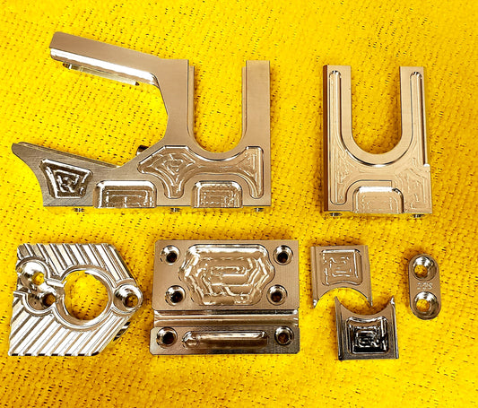 The machined parts included (Hardware not shown)